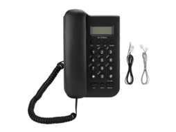 Telefone Fixo Com Fio Kx T076 Para Casa E Escritório Linha Telefônica Uk Cor Aleatória Preto