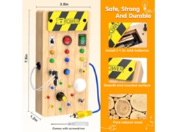 Brinquedos Montessori Para Crianças Quadro De Atividades De Madeira Brinquedos Sensoriais Com Interruptor De Luz Brinquedos Aquaforge