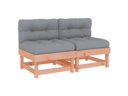 Maison Exclusive - Sofás De Centro Com Almofadões 2 Pcs Madeira De Douglas Maciça
