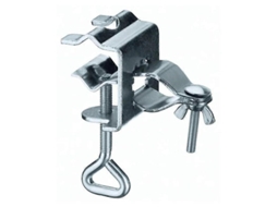 Rebe porta Acessórios de Guarda sol de Mesa, Prata, 8,5x6x11 Cm, Aço Galvanizado, para Perfis Redondos e Planos, Até 32 Mm de Diâmetro