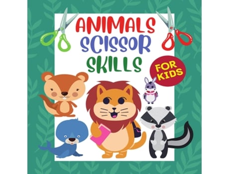Livro Animals Scissor Skills For Kids Scissor Practice For Toddlers, Kids/ Cut And Color De Rex Mcjamie (inglês)