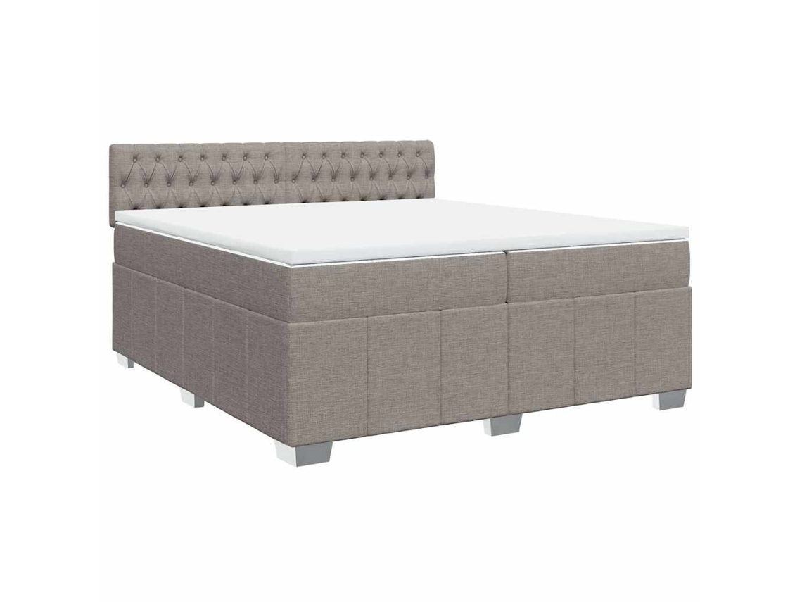 Box Spring Bed, Box Spring Beds Vidaxl Cinzento-acastanhado Tecido (200  X  200  Cm)