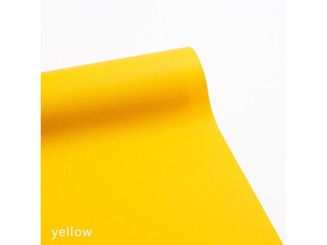 Remendo de reparo de couro autoadesivo amarelo, 20x30cm, fixação de remendo para faixa de carro, neblina