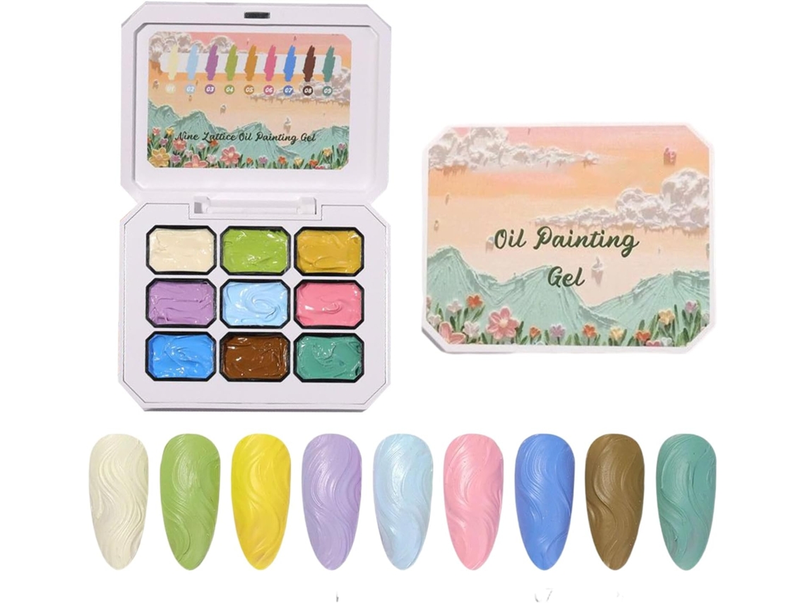 Kit Manicure Dab-on Gel, 9 Núcleos Degradê Com Esponja.