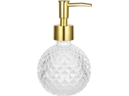 Nuobesty Frasco Vazio De Vidro Dourado Com Bomba Dosadora De 220ml Para Loção E Gel