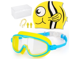 Óculos de Natação AQUAFORGE, com estojo, lentes de policarbonato, antiembaçante, proteção UV