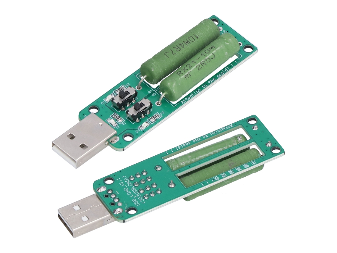 2 Peças Probatório De Carga Usb Módulo De Teste Elétrico Resistência Ajustável Acessório De Descarga 1a 2a 3a