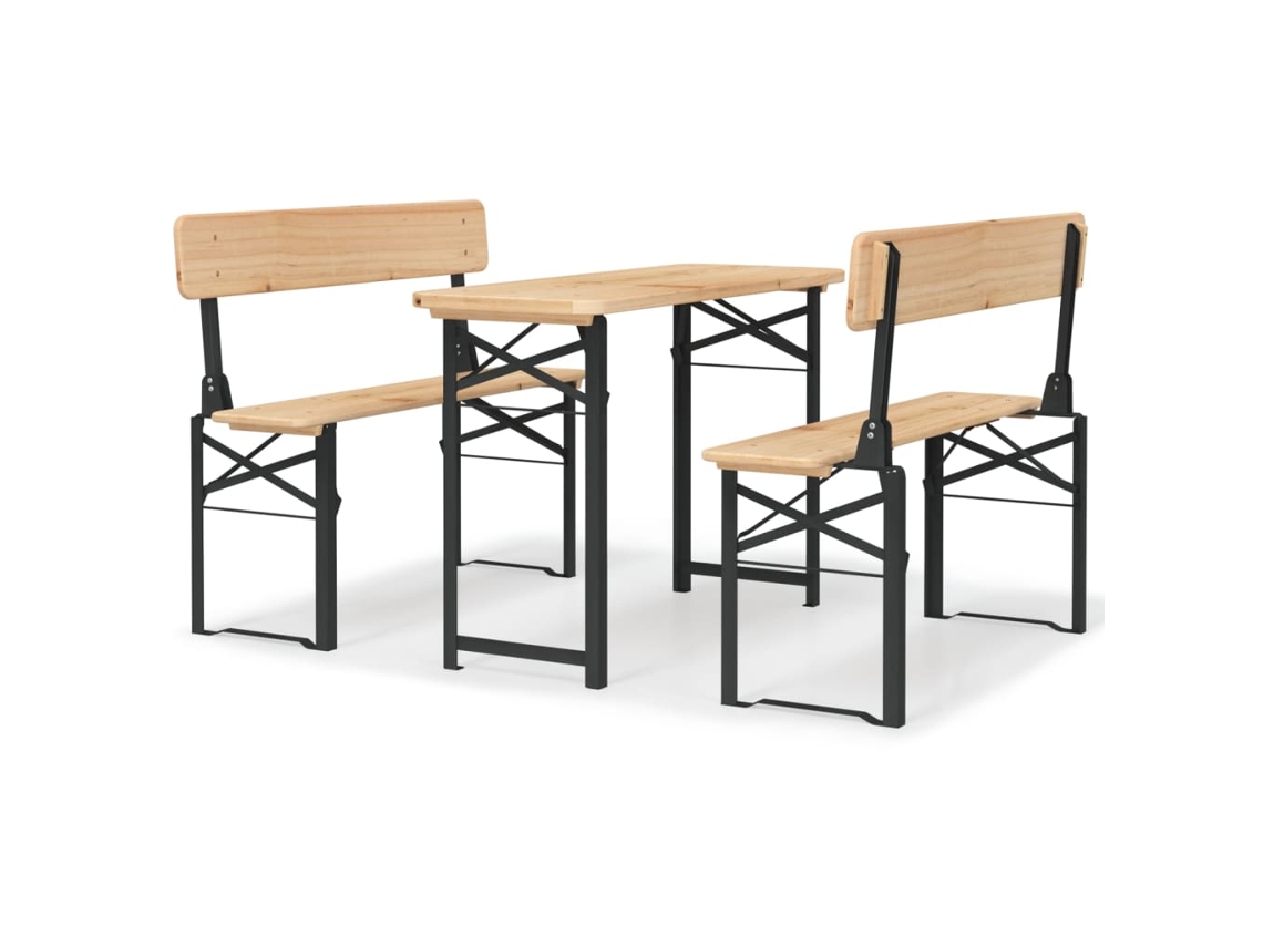 Beer Table Set, Beer Table Sets Vidaxl Marrom Madeira