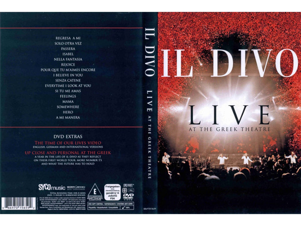 DVD Il Divo - Live At The Greek Theatre