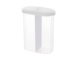 Contentor Hermético De 2.6l Com Compartimentos - Caixa De Cozinha Para Cereais, Doces E Snacks Crocantes
