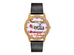 Relógio unissex para casal, aço, pulseira de malha, mostrador vintage, quartzo, prateado