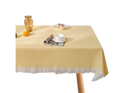 Mesa de Centro Retangular Toalha de Mesa de Renda com Borla Toalha de Mesa de Linho de Algodão Toalha de Mesa de Acampamento Amarela