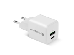 Carregador EVERACTIVE com porta USB, USB-C, Qc3.0, Pd, 20W