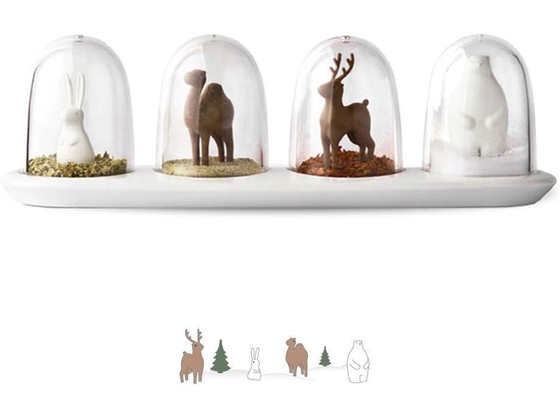 Saleiro Pimenteiro Animais, Conjunto de Temperos DUREFORWARD