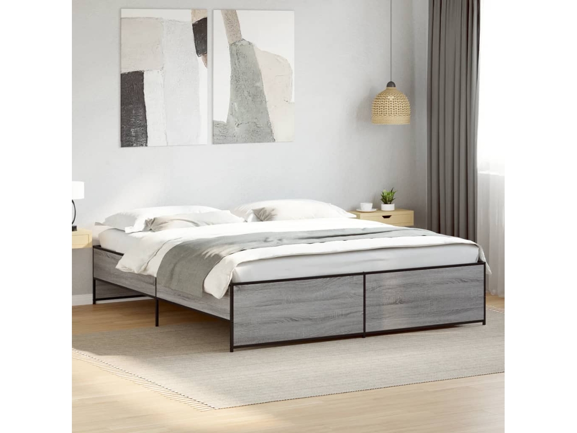 Vidaxl Estrutura De Cama 180x200 Cm Derivados Madeira/metal