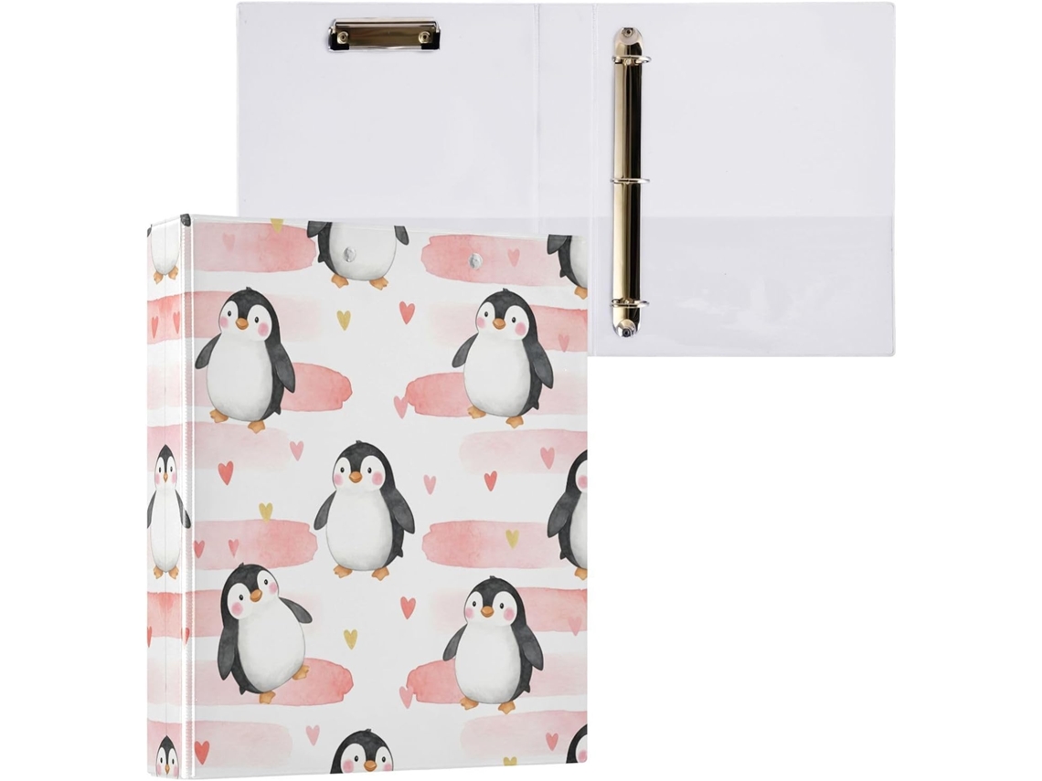 Pasta de 3 Argolas para Papel Tamanho Carta , Organizador Redondas com Prancheta, Suporte Pran (27,9 X 21,6 Cm)