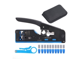 Kit De Ferramenta De Crimpagem Rj45 Pass Through Multifuncional Para Conectores Ethernet 8p 6p Com Funções De Corte E Stripping