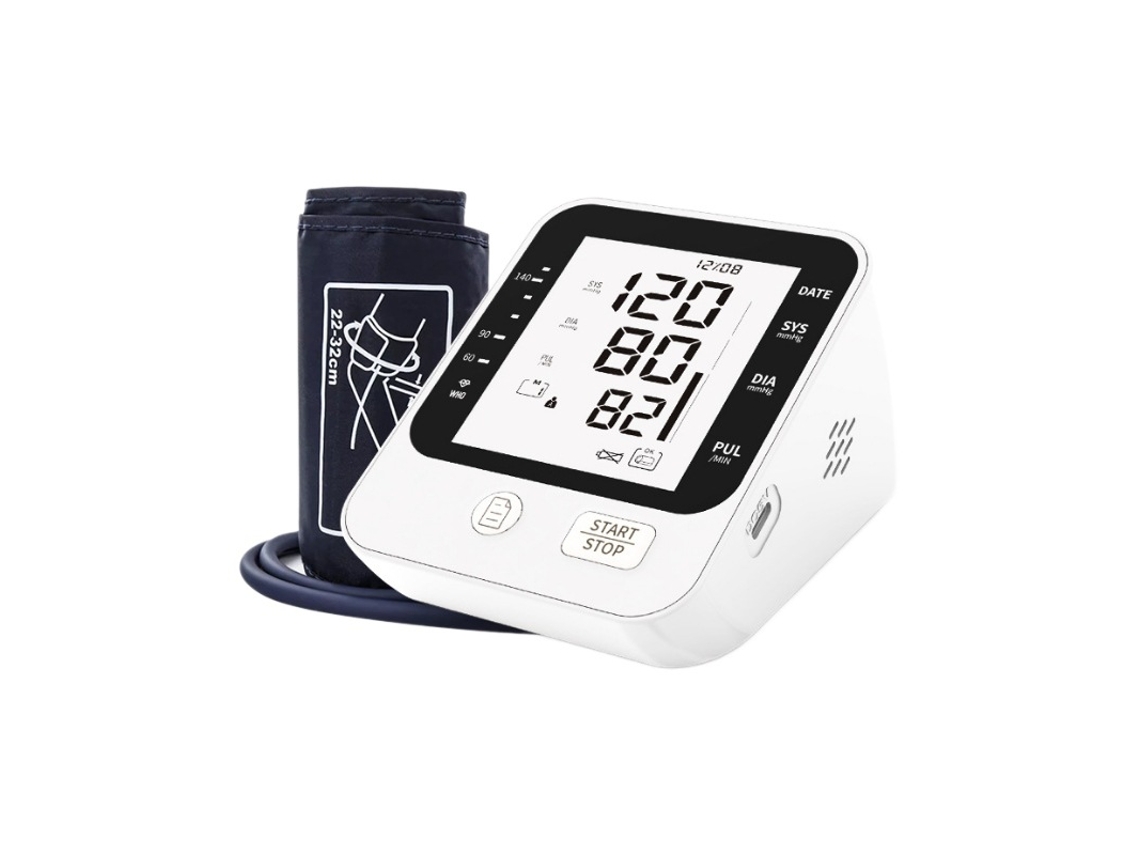 Monitor De Pressão Arterial Digital De Braço Com Braçadeira Ajustável Gertiz
