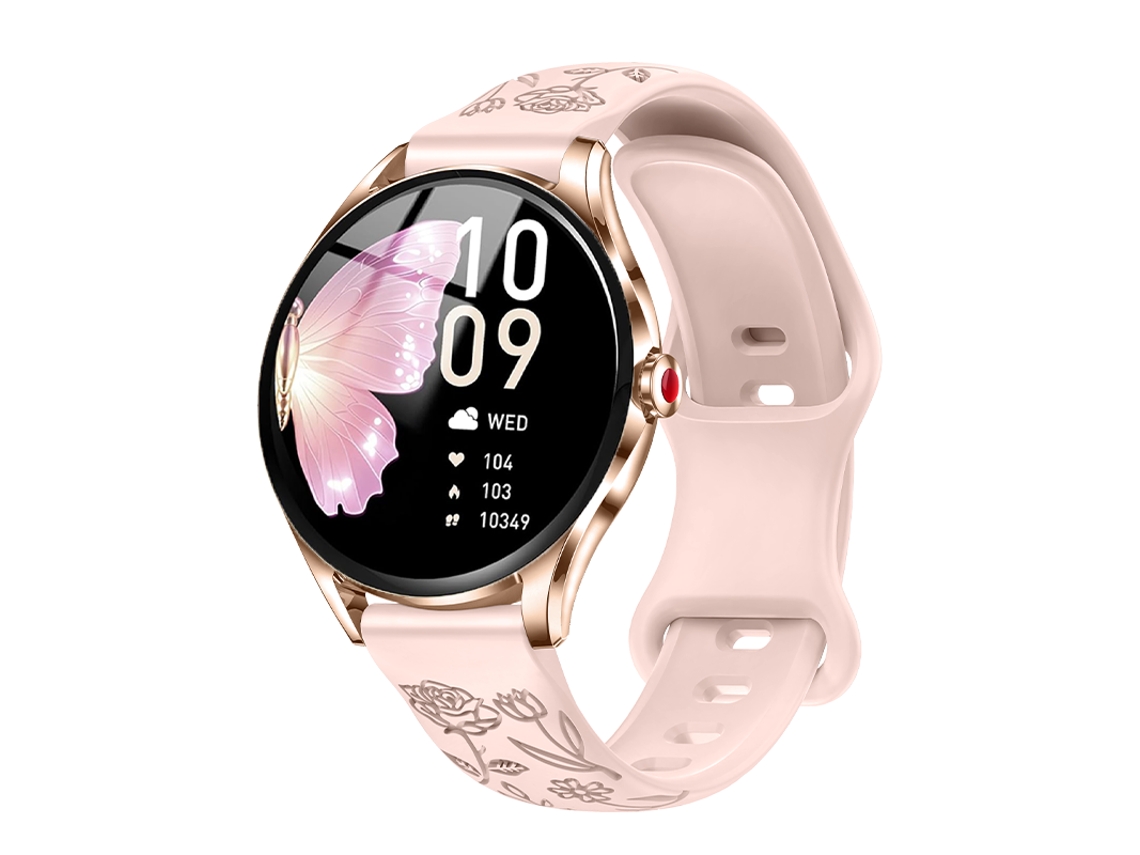 Smartwatch H03 Com Tela Amoled De 1,32", Chamadas Bluetooth, Mais De 100 Modos Esportivos, Bateria De 270 Mah, À Prova D'água Ip68 (rosa)