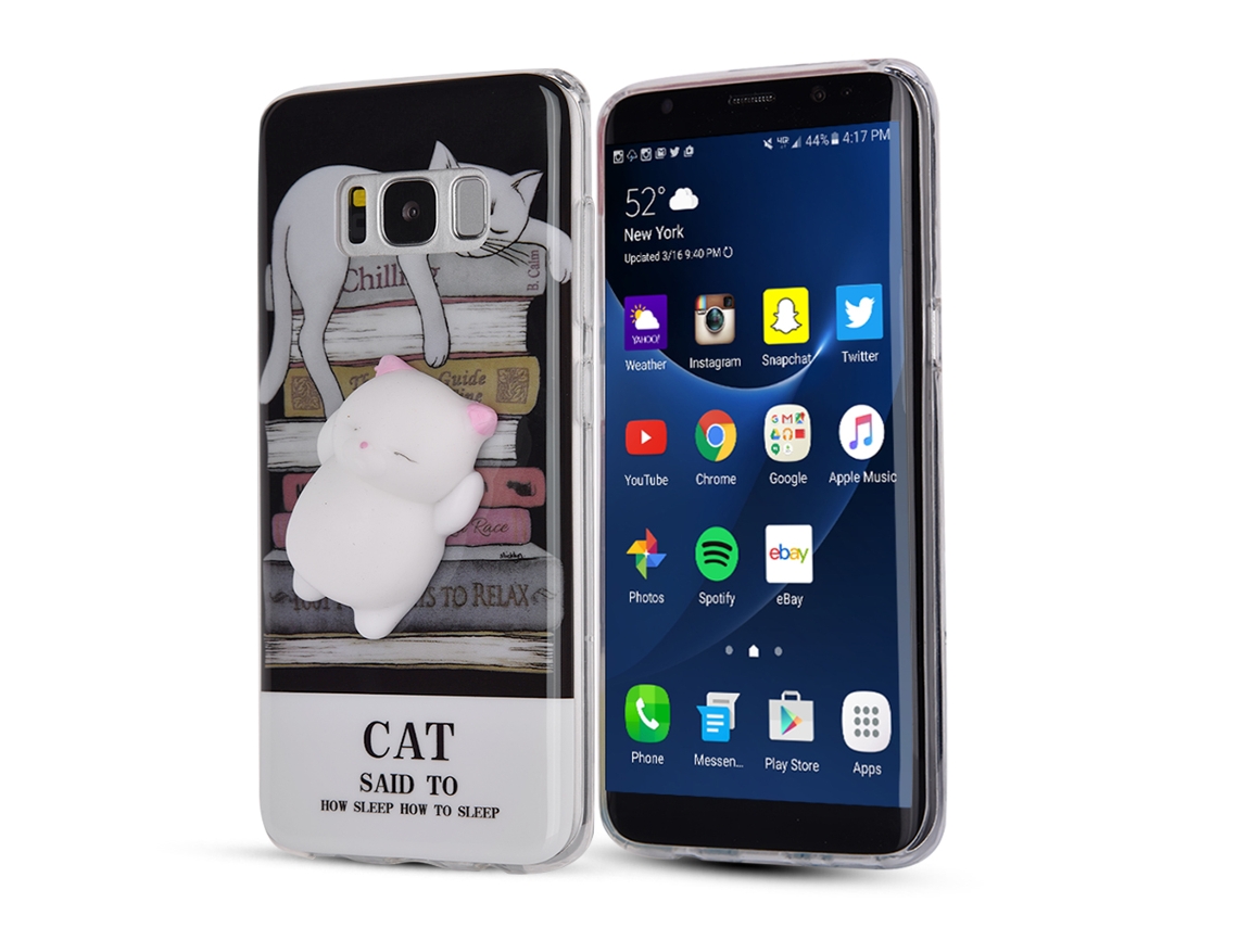 Capa Samsung S8 LAXISCREED Gato Mole Anti estresse 3d