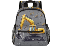 Mochila Infantil Para Meninas Meninos, Escavadeira, Pequena Crianças Em Pré-escolar Com Alça Peitoral Leve