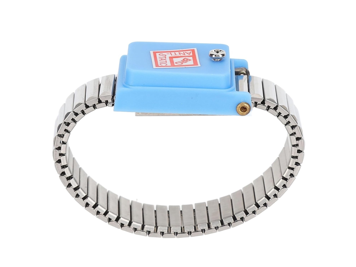 Pulseira antiestática não fio, genérica e durável, ideal para escritórios de fábricas e indústria elétrica, 19 cm.