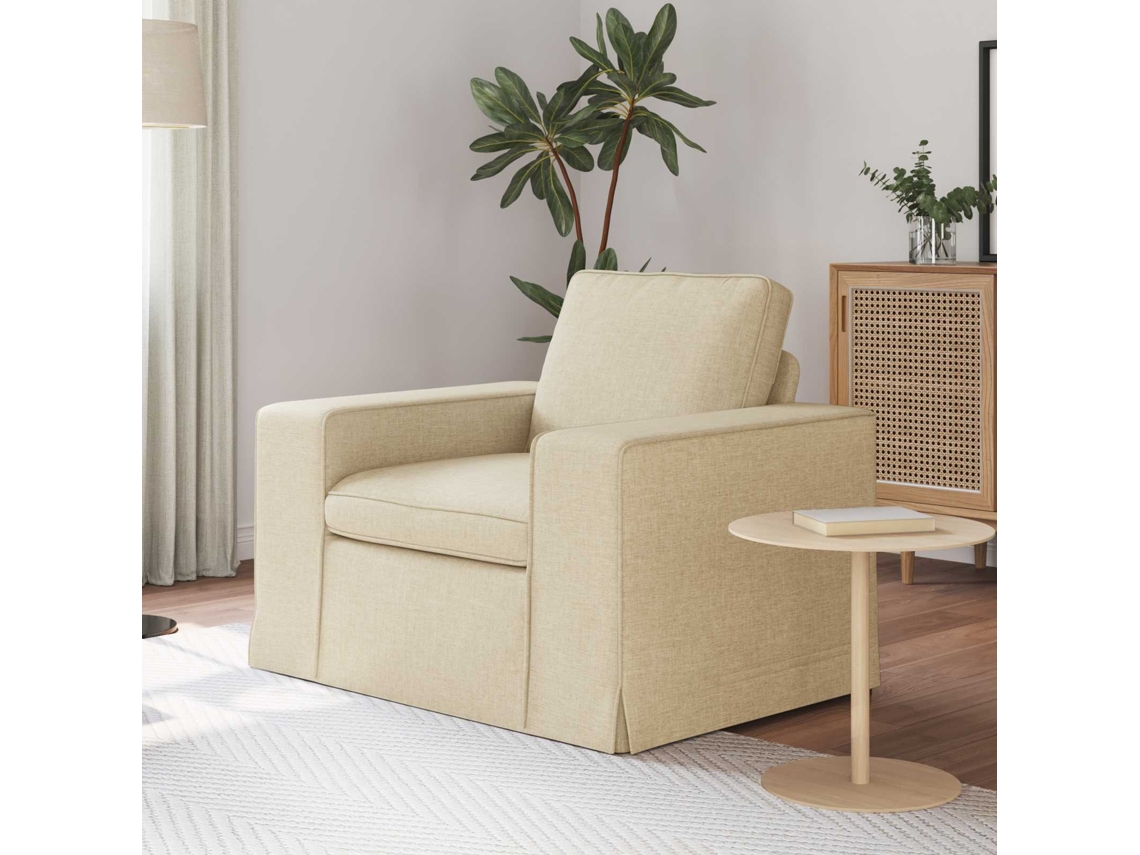 Vidaxl Sofá Creme 103 X 80 X 82 Cm Tecido