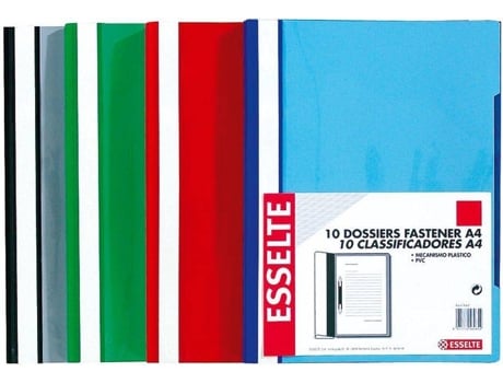 Cassificador com Ferragem, A4, Azul, Embalagem de 10 Unidades