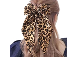 Presilha De Cabelo Com Laço De Estampa De Leopardo E Borboleta.