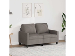 Vidaxl Sofá De 2 Lugares Tecido 120 Cm Cinzento-acastanhado