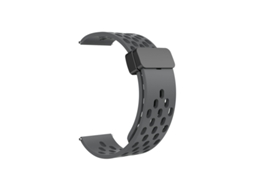 Pulseira Magnética De Silicone Com Design Perfurado, Compatível Com Huawei Gt5, Samsung Galaxy Watch6, Xiaomi S4, Mi