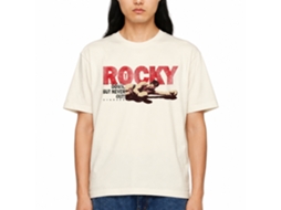 Rockinstone Rocky Movie Downbut Never Out White Adult T-shirt Size:xxxl