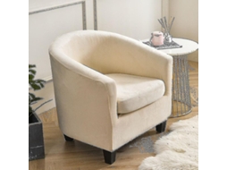 Funda De Sillón De Tela Elástica Para Salón, Protector De Asiento, Talla Universal, Color Sólido, Lavable A Máquina Crema