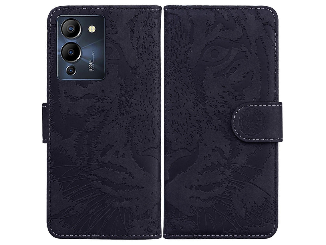 Capa De Couro Com Aba Horizontal E Estampa De Tigre Para Infinix Note 12 G96/x670