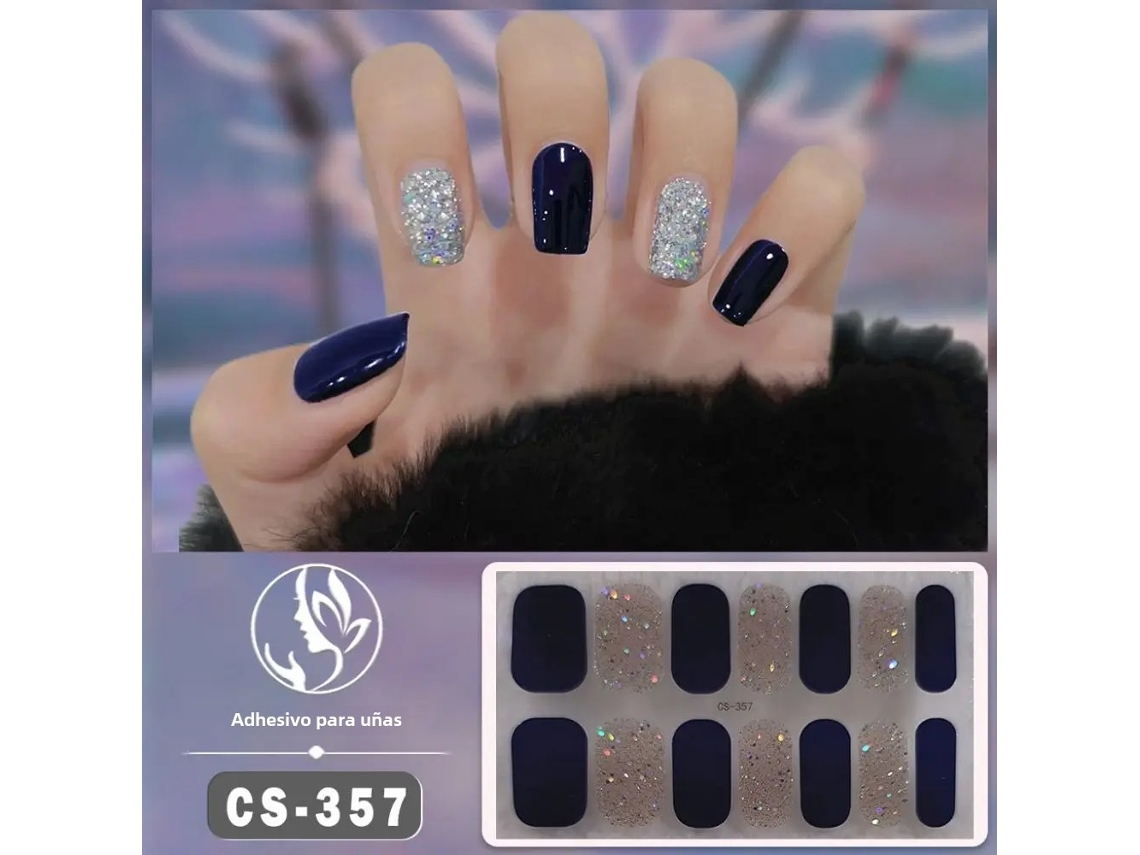 Adesivos de Gel para Unhas Semi curados, Incluindo 14 Peças Autoadesivas. MDUG