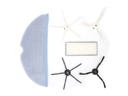 Kit Reposição Pano Limpeza Filtro Pincel Lateral para Robô Aspirador T7s T7plus S7 com S/MARCA
