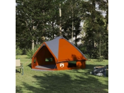 Vidaxl Tenda Teepee Para 6 Pessoas 6 Pessoa Cinza E Laranja