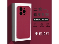 Capa Para Iphone 17 Air Em Couro Vermelho Com Estampa De Âncora. Simplicidade.