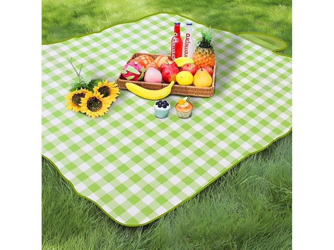 Solidchoice - Picknickdeken, 300 X 200 Cm, Opvouwbare Strepen, Waterdicht, Draagbaar, Extra Groot Stranddeken, Campingdeken, Zanddicht, Geïsoleerd, Me