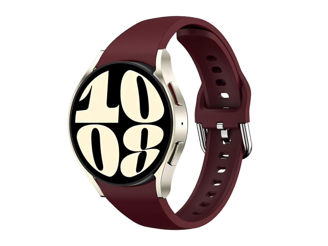 Pulseira Fina De Silicone, Compatível Com Samsung Galaxy Watch Fe/ 7/ 6/ 5/ 4, Acabamento Moderno