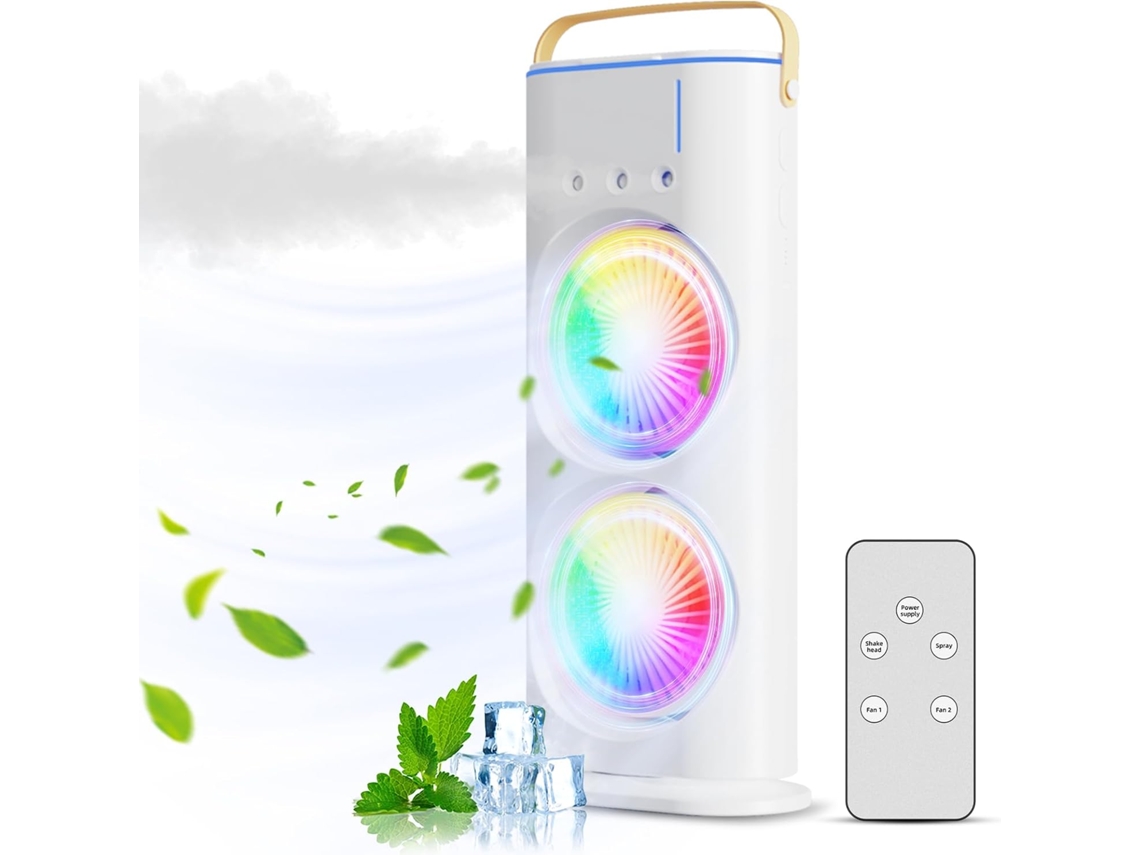 Ventilador De Mesa Dobrável Com 5 Velocidades, Display Digital, Timer