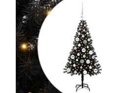 Conjunto 1 Árvore De Natal Vidaxl Preto Pvc (120 Cm)