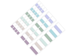 Ongles Adesivos Plástico Paleta De Cores Pastel Marca-páginas Autocolantes Légers E Compactos Para Estudantes