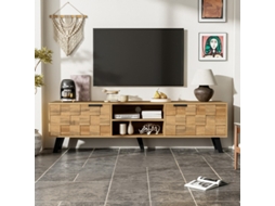 PAPRIKA Rack de TV moderno com 2 portas e 2 nichos abertos (160,5x35,5x45 cm)