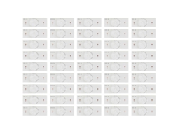 Kit Com 50 Leds Smd De 3v Lente E Placa Fibra Vidro Para Reparo Tvs Led 32 A 65 Polegadas
