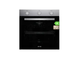 Evvo Forno Integrável H10, 72l, Classe A, 4 Programas, Grill, Temporizador, Comando Seletor, Porta Triplo Vidro, Inox