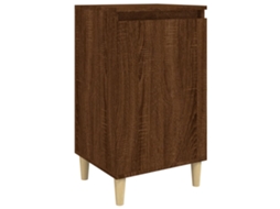 Bedside Cabinet, Bedside Cabinets Vidaxl Marrom Madeira Processada (n/a)