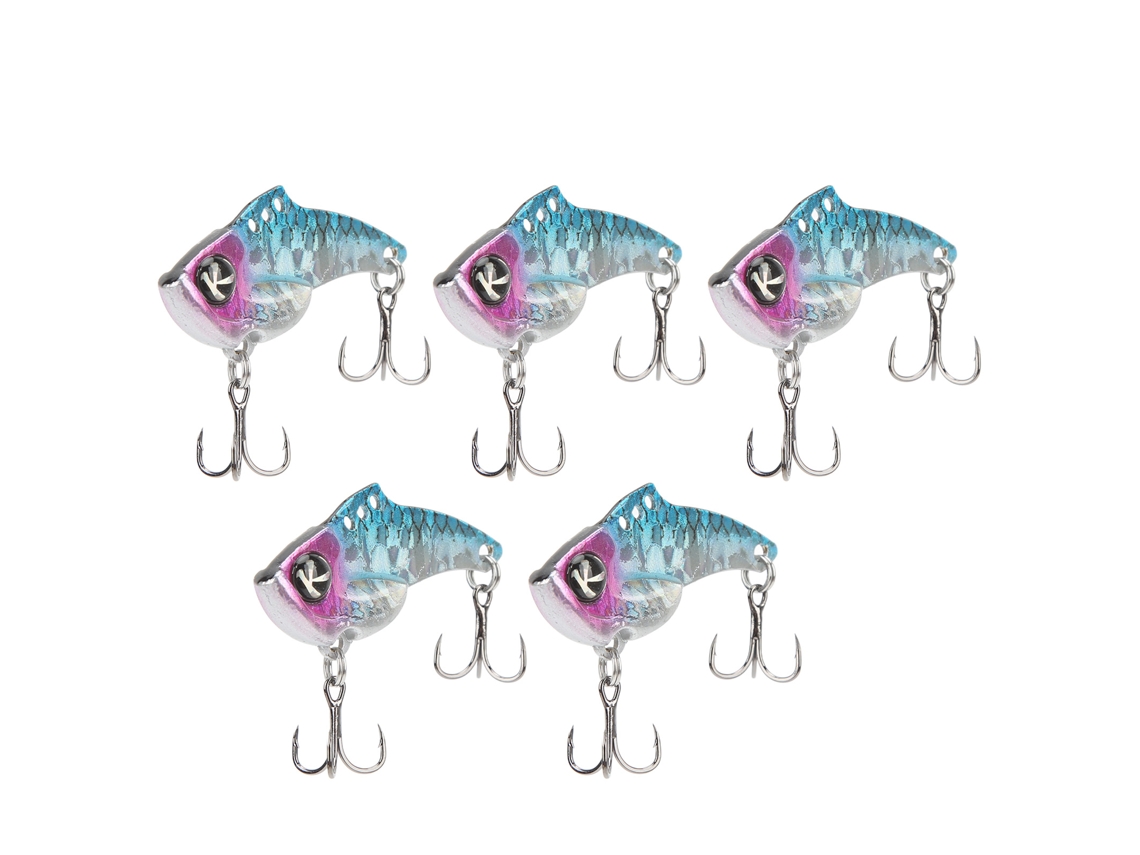 Isca Artificial Pesca 5pcs Gancho Triplo Rosa Verde