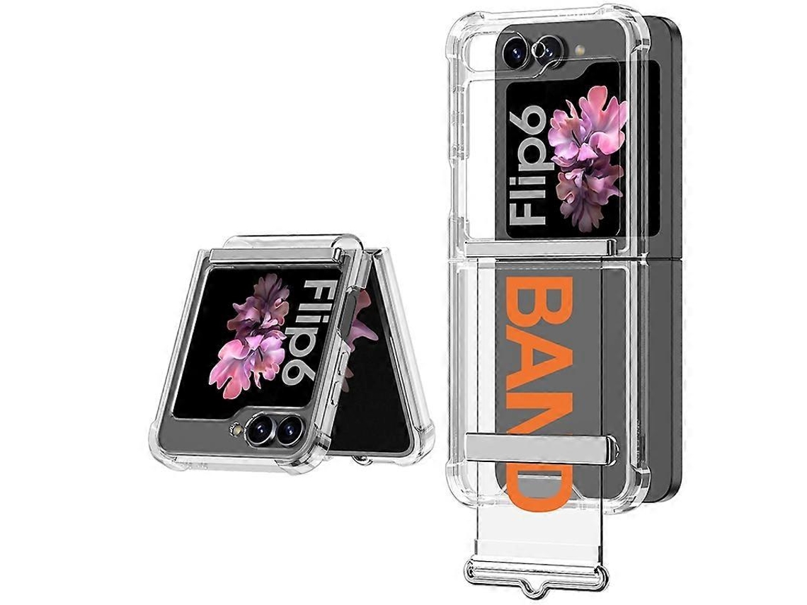 Capa De Celular Com Suporte Para Pulseira De Airbag Transparente Gkk Para Samsung Galaxy Z Flip6