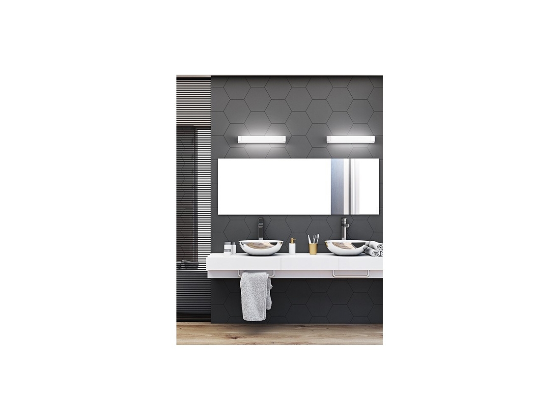 Candeeiro de Parede Led Inclinável Ajustável PERENZ 23W 2080Lm 70Cm Cct Branco 6632 B Ct